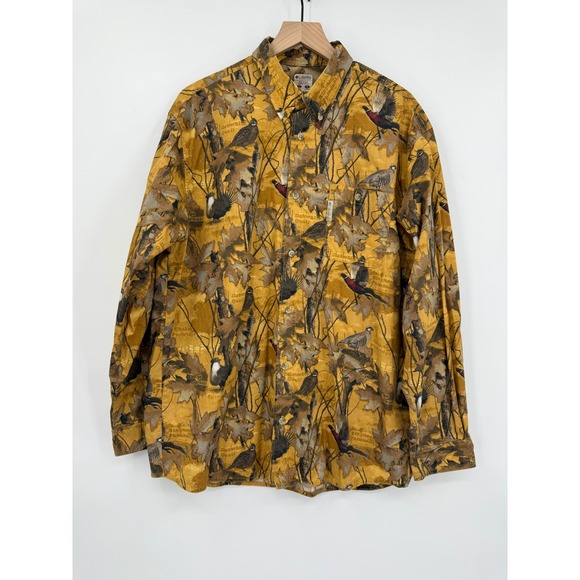 Columbia Other - Columbia Shirt Mens Large Yellow Bird Camo PHG Performance Hunting Gear Cotton